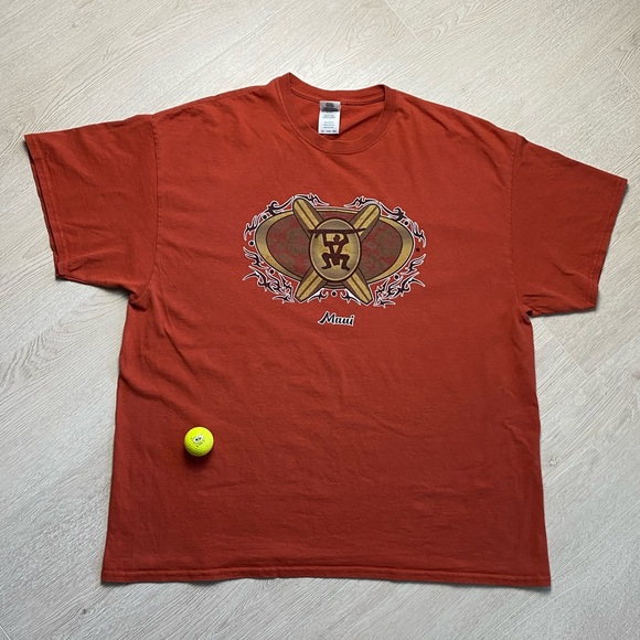 Orange Maui Tribal T-Shirt - Picture 2 of 10